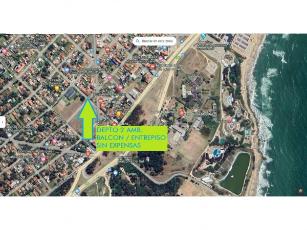 DEPTO EN EL FARO A 1 CUADRA DE LA PLAYA, 2 AMB + ENTREPISO + BALCON "SIN EXPENSAS"
