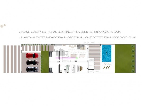 OPORTUNIDAD! VENTA EN POZO CASA A ESTRENAR,LOTE PROPIO A MEDIA CUADRA DE MARTIN FIERRO, SUM,PISCINA